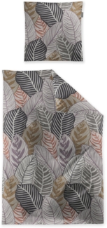 Irisette Biber Bettwäsche Koala 8628-90 Blätter natur grau 135x200