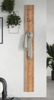 Wandgarderobe 20x190cm "Zarah" Wildeiche geölt