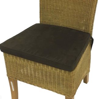 4x Sitzpolster LARISSA Microfaser Dunkelbraun