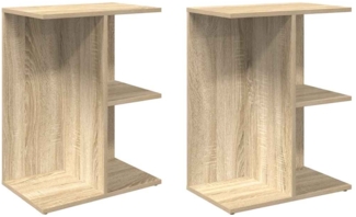 vidaXL Nachttische 2 Stk. Sonoma-Eiche 46,5x29x61 cm Holzwerkstoff 858655