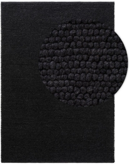 benuta Wollteppich Beads, rechteckig, Höhe: 11 mm, Wolle, handgewebt, Uni, Natural Living, Wohnzimmer