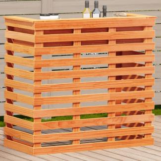 vidaXL Gartenbar Wachsbraun 113,5x50x103 cm Massivholz Kiefer 844640