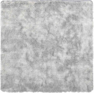 vidaXL Teppich Shaggy Hochflor NAVARRA Hellgrau 200x200 cm Polyester 4102882