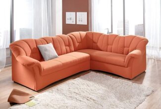 DOMO collection Ecksofa Papenburg B/T/H: 242/190/84 cm L-Form, wahlweise mit Bettfunktion, Langer Schenkel links oder rechts