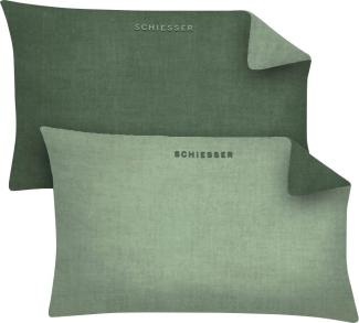 Schiesser Kissenbezüge Schiesser Feinbiber Doubleface Kissenhüllen 2er Pack, (2 Stück), mit toller Wendeoptik