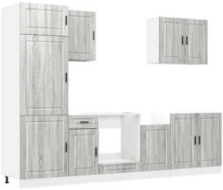 vidaXL 7-tlg. Küchenschrank-Set Porto Grau Sonoma Holzwerkstoff 3314787