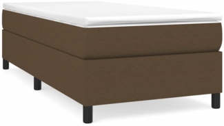 Polsterbett Stoff Dunkelbraun 100x200 cm Stoff