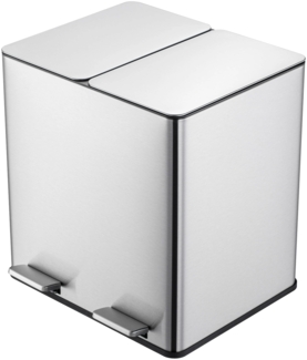 STEELSØN 'Gloas' Mülleimer, 2x15L, silber, Edelstahl