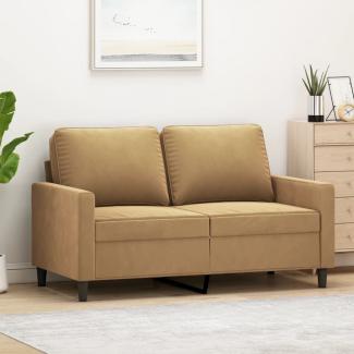 vidaXL 2-Sitzer-Sofa Braun 120 cm Samt 359196