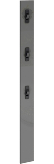 Dmora Ascrea Garderobenständer, Garderobenständer, Mehrzweck-Kleiderständer, Wandgarderobe, Made in Italy, 15x2h170 cm, Grau und Anthrazit