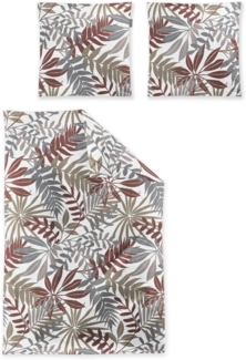 Irisette Seersucker Bettwäsche Easy Gillingham rot|155x220 cm + 80x80 cm