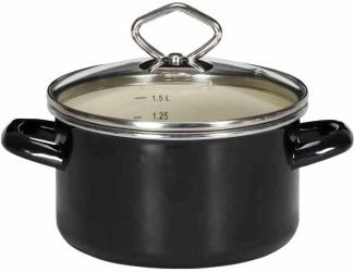 Fleischtopf 24cm Emaille Kochtopf Töpfe Suppentopf Küchenhelfer Kochen Braten