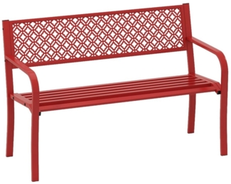 COSTWAY Gartenbank, 127cm Sitzbank für 2-3 Personen, aus Metall, bis 360kg