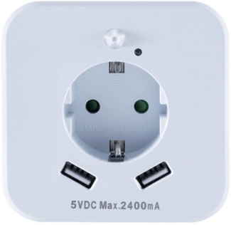 InnTech LED Nachtlicht mit Bewegungssensor und 2 x USB