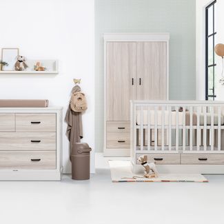 Kidsmill Newport Babyzimmer Oatmeal / Eiche | Komm - Material: Plattenmaterial - Babypark. de