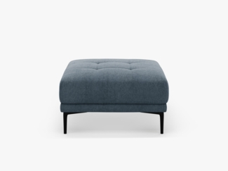 Micadoni Hocker Bemy 1-Sitzer Strukturierter Stoff Dunkelblau