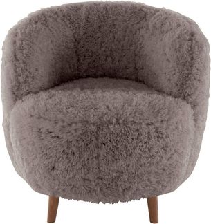LeGer Home by Lena Gercke Sessel Neeltje Lieferzeit nur 2 Wochen Cocktailsessel, Runde Form, perfektes Einzelstück, Bezug in sehr weichem Fellimitat