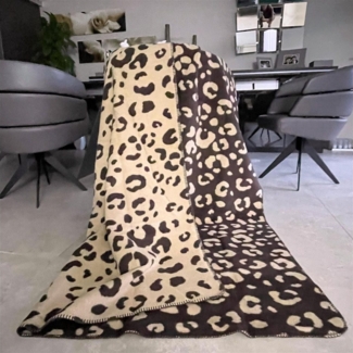 Plaid Plaid Kuscheldecke Decke - 150x200 cm - Extra Weich Flauschig, Leopard, SEI Design, Deko Wohnzimmer Überwurf für Couch