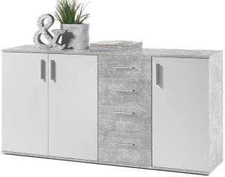 Kommode >Freida< (B/H/T 160 x 82 x 35 cm) in Beton - 160x82x35cm (BxHxT)