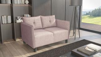 Sofa 2-er Designersofa DECLAN in Stoff Lincoln Altrosa