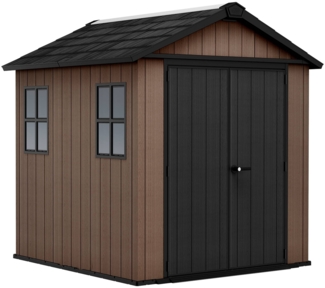 Dmora Gartenhaus Kincardine, Gartenhütte, Gartenhaus, Werkzeugschuppen, 230x224 h246 cm, Braun