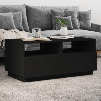 vidaXL Couchtisch mit LED-Leuchten Schwarz 90x49x40 cm 839834