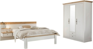 Home affaire Schlafzimmer-Set Westminster, beinhaltet 1 Bett, Kleiderschrank 3-türig und 1 Wandpaneel