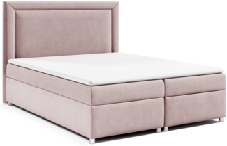 Best for Home Boxspringbett mit Bettkasten Trinity K3 Bonell-Matratze inkl. 7 cm Topper (Polsterbett Doppelbett Boxbett mit gepolstertes Kopfteil, versch. Größen, 140x200 160x200 180x200 200x200 cm), Handwerksqualität