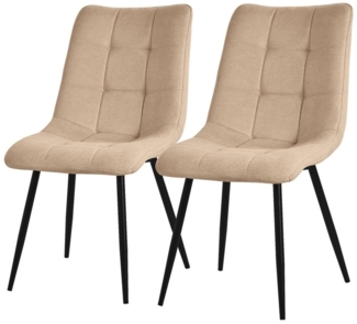 ML-DESIGN Stuhl Esszimmerstühle mit Rückenlehne moderne Design Lounge Küchenstühle (2 St), Polsterstuhl Esstischstühle 2er Set Küchenstuhl Polyester bis 120kg
