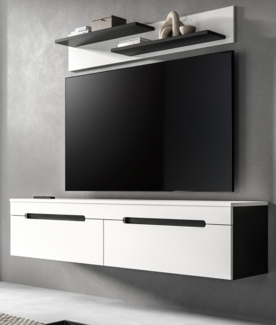 TV-Lowboard und Wandboard Cooper in weiß und grau 170 cm