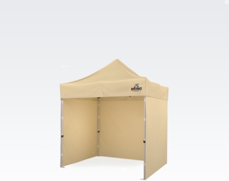 Scherenzelt 2x2m - mit 3 Wänden - Beige