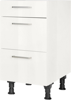 nobilia® Unterschrank "Flash", vormontiert, mit höhenverstellbaren Sockelfüßen, in den Breiten 30, 45, 60 und 90 cm, mit Schubkasten und Auszügen