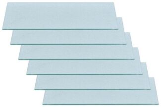 Basera® Schneidebrett Glasschneideplatte 6er aus Sicherheitsglas mit Silikonfüßen, ESG-Sicherheitsglas, (6-St), transparent, 30x20 cm