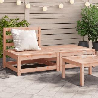 vidaXL Gartensofa ohne Armlehnen mit Hocker Massivholz Douglasie 837961