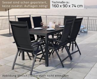 Alu Gartensitzgruppe Gartenmöbel Set Essgruppe Gartenset Sitzgruppe Tisch Sessel