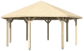 Skan Holz Holz Pavillon Nice 4 | Natur | 630x630x365 cm