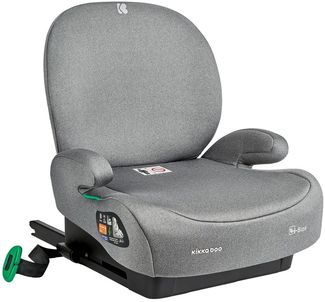 Kikkaboo Kindersitz, i-Size Sitzerhöhung i-Boost (125-150cm) ISOFIX Rückenlehne grau