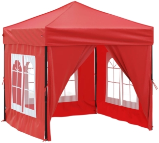 vidaXL Partyzelt Faltbar mit Seitenwänden Rot 2x2 m 93506
