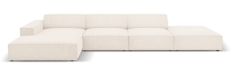 Micadoni Ecksofa Jodie 5-Sitzer Links Chenille Haga Helles Beige