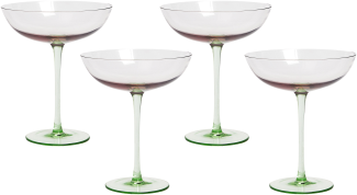 Martini Gläser DIOPSIDE 4er Set 250 ml Pastellrosa