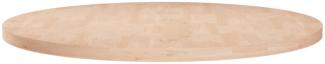 vidaXL Runde Tischplatte Ø70x2,5 cm Unbehandeltes Massivholz Eiche 342904
