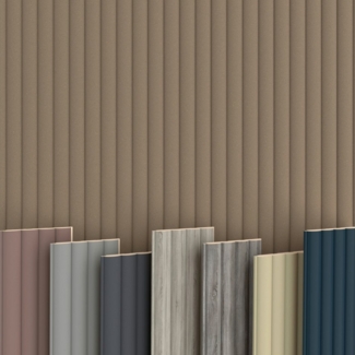 Hexim Wanddekoobjekt Wave Standard Pure Wood (Wave Lamellen 2,75m MDF Lamellenwand Wandpaneele Lamellenverkleidung Wandverkleidung Akusiktpaneele Holzpaneele Natur Holz