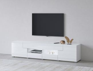 INOSIGN Lowboard Toledo,Breite 209cm, trendige TV-Schrank mit dekorative Fräsungen, TV-Board ohne Beleuchtung, TV-Kommode mit viel Stauraum