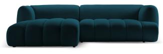 Micadoni Modulares Ecksofa Harry 4-Sitzer Links 3D-Stoff Marineblau