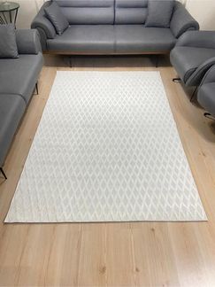 Skandinavischer Sisal-Teppich 80 x 150 cm Polypropylen Weiß 88684659 [en. casa]