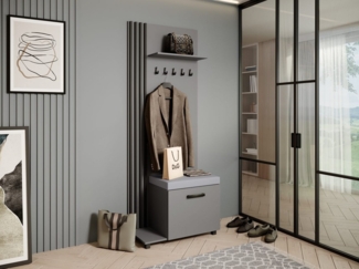 Beautysofa Garderobenschrank Garderobenschrank mit Aufhängern LIVIA (Mit eleganten Kleiderbügeln) mit Verschließbarer Schuhschrank