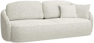 Selsey 'Savoy' 3-Sitzer Sofa mit Schlaffunktion und Bettkasten, cremeweiß, ca. 96 x 254 x 105 cm