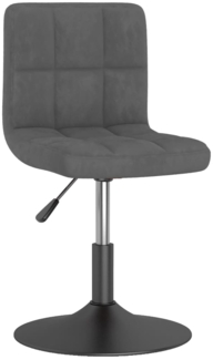 vidaXL Esszimmerstuhl Drehbar Dunkelgrau Samt, Drehbar [3087504]