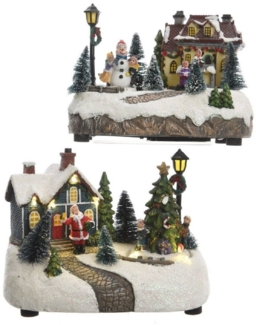 Kaemingk LED Dekolicht LED Weihnachtslandschaften 2 Ausführungen 18,5 x 13 x 13,5 cm Stückpreis