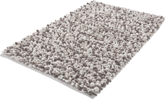 Kleine Wolke Badematte Sling, Höhe 20 mm, rutschhemmend beschichtet, fußbodenheizungsgeeignet, Baumwolle, Polyester, rechteckig, Badteppich, handgefertigt, 2 farbige Schlingenoptik